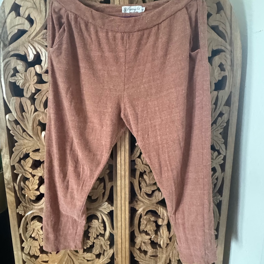 Fighting Eel Brown Casual Bottoms Soft Knit